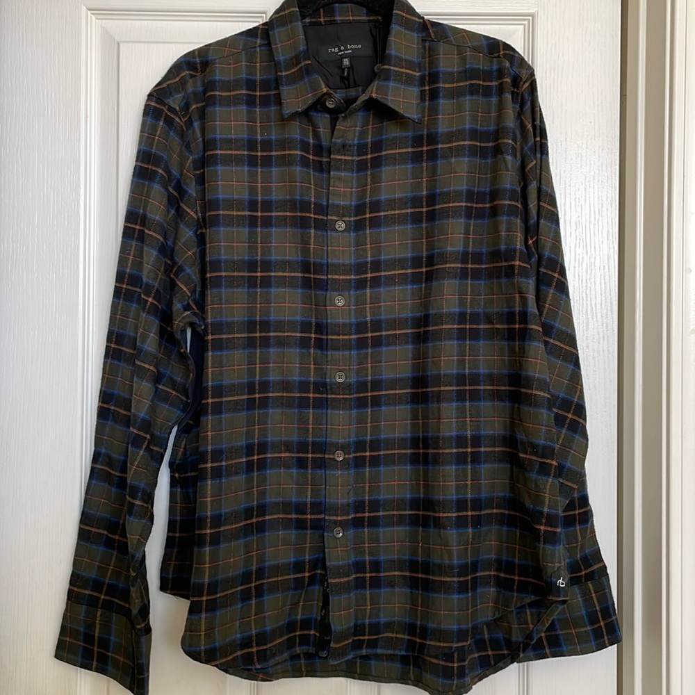 NWOT Rag & Bone Flannel button down shirt, XXL fits L/XL